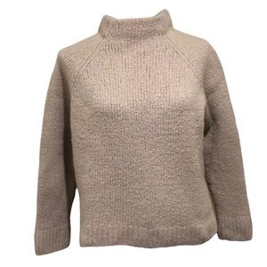 Vince Mock Neck Sweater Size Large Tan Wool Blend Pullover